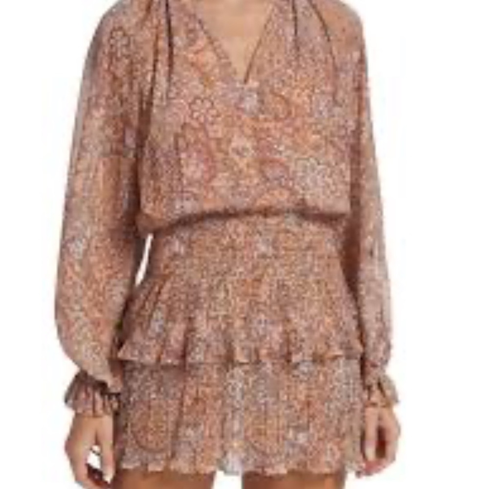 Ramy Brook Paisley Long Sleeve Dress